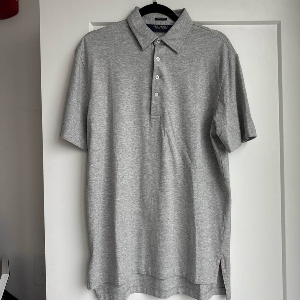 Ralph Lauren Gray Polo Golf Shirt Soft Heathered Fabric